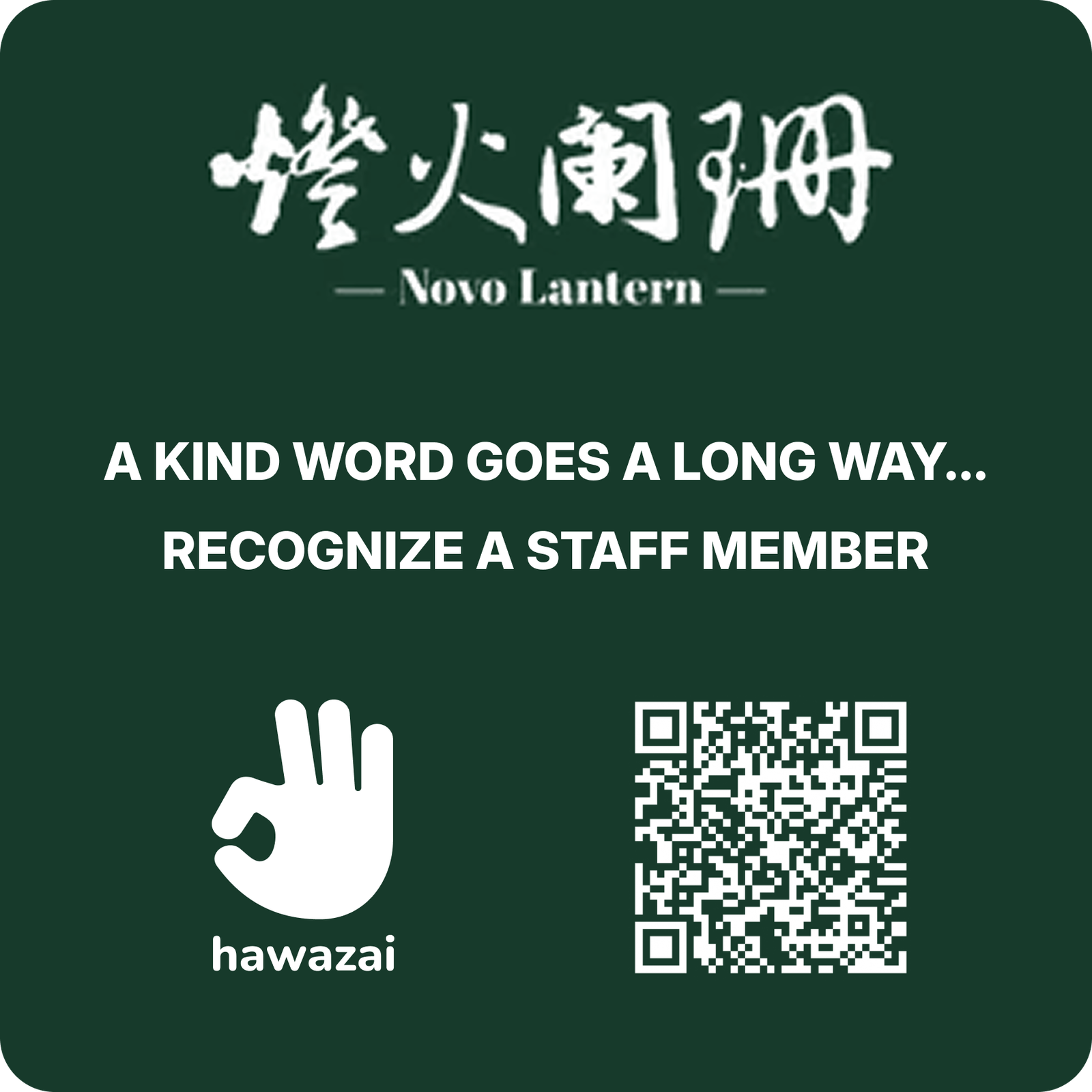 Novo Lantern — Hawazai customer